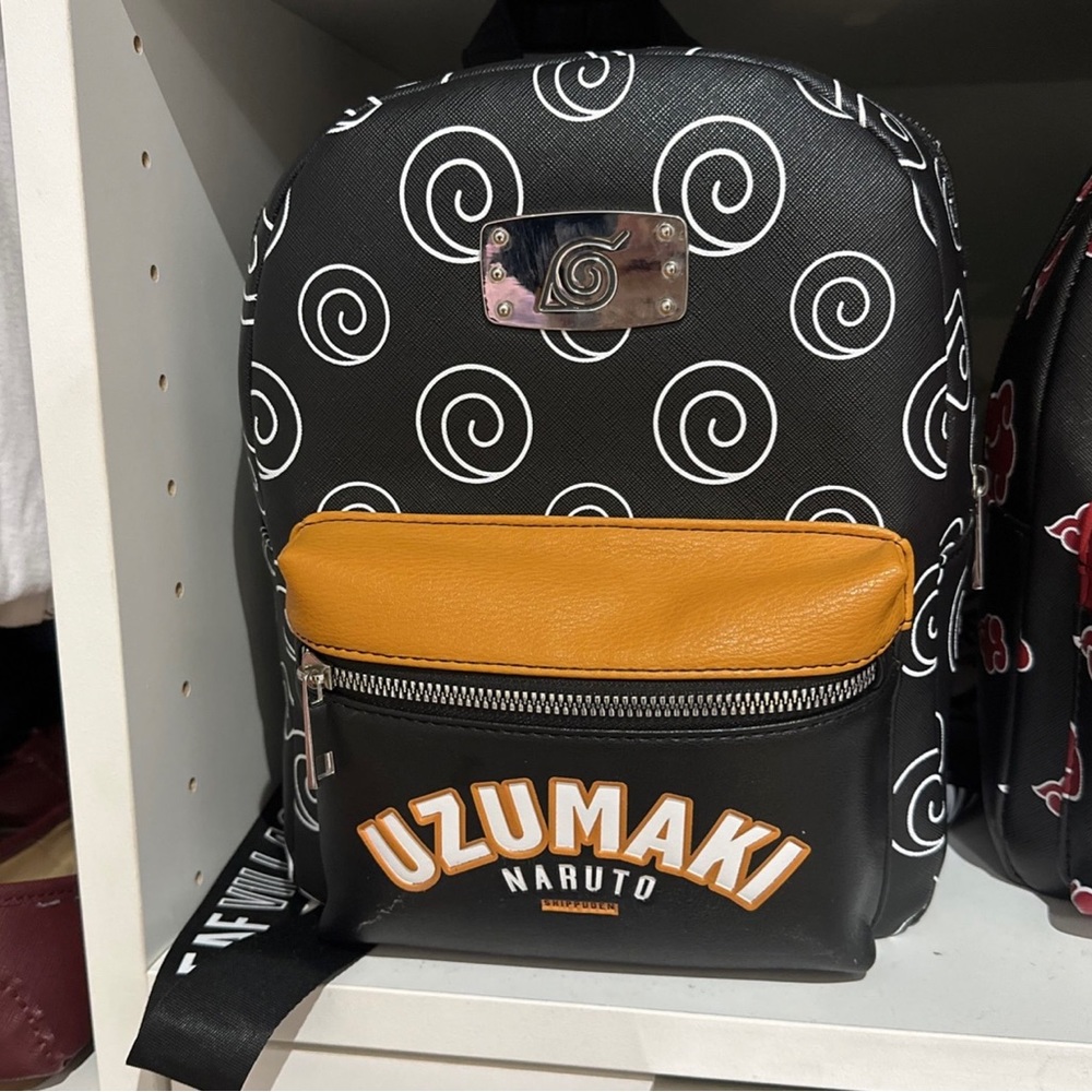Naruto Uzumaki Metal Badge Mini Backpack